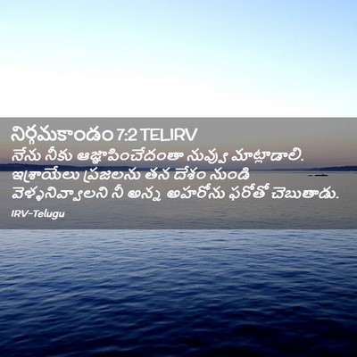 Picture 02 - నిర్గమకాండం 7:2 TELIRV - నేను నీకు - Bible Verse Picture