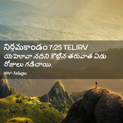 Picture 02 - నిర్గమకాండం 7:25 TELIRV - యెహోవా నదిని - Bible Verse Picture