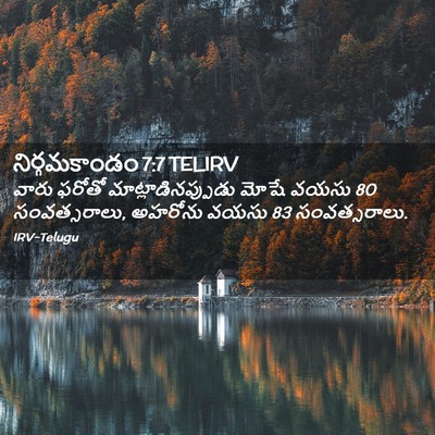 Picture 02 - నిర్గమకాండం 7:7 TELIRV - వారు ఫరోతో - Bible Verse Picture