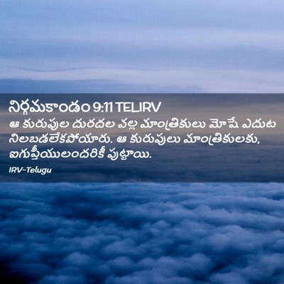 Picture 02 - నిర్గమకాండం 9:11 TELIRV - ఆ కురుపుల దురదల - Bible Verse Picture