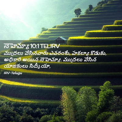 Picture 02 - నెహెమ్యా 10:1 TELIRV - ముద్రలు వేసినవారు - Bible Verse Picture