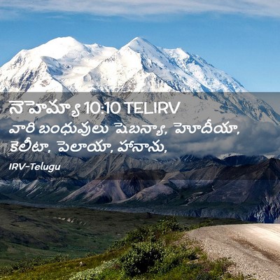 Picture 02 - నెహెమ్యా 10:10 TELIRV - వారి బంధువులు - Bible Verse Picture