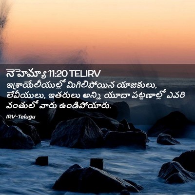 Picture 02 - నెహెమ్యా 11:20 TELIRV - ఇశ్రాయేలీయుల్లో - Bible Verse Picture