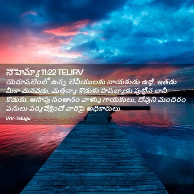 Picture 02 - నెహెమ్యా 11:22 TELIRV - యెరూషలేంలో ఉన్న - Bible Verse Picture
