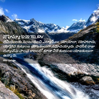 Picture 02 - నెహెమ్యా 12:22 TELIRV - లేవీయులకు - Bible Verse Picture