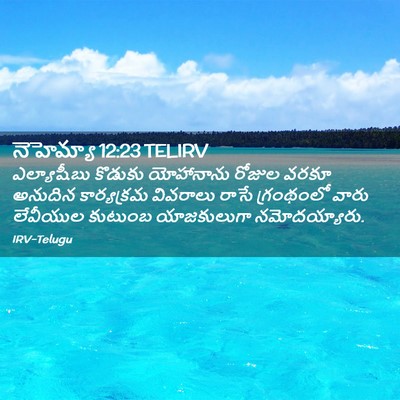 Picture 02 - నెహెమ్యా 12:23 TELIRV - ఎల్యాషీబు కొడుకు - Bible Verse Picture