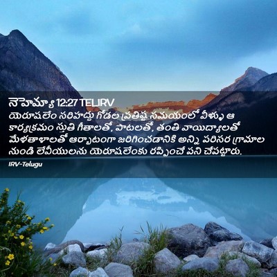 Picture 02 - నెహెమ్యా 12:27 TELIRV - యెరూషలేం సరిహద్దు - Bible Verse Picture