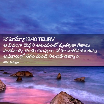 Picture 02 - నెహెమ్యా 12:40 TELIRV - ఆ విధంగా దేవుని - Bible Verse Picture