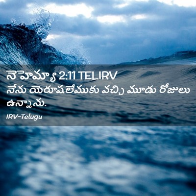 Picture 02 - నెహెమ్యా 2:11 TELIRV - నేను యెరూషలేముకు - Bible Verse Picture