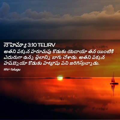Picture 02 - నెహెమ్యా 3:10 TELIRV - అతని పక్కన హరూమపు - Bible Verse Picture