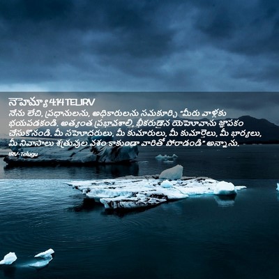 Picture 02 - నెహెమ్యా 4:14 TELIRV - నేను లేచి, - Bible Verse Picture