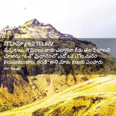 Picture 02 - నెహెమ్యా 6:2 TELIRV - సన్బల్లటు, - Bible Verse Picture