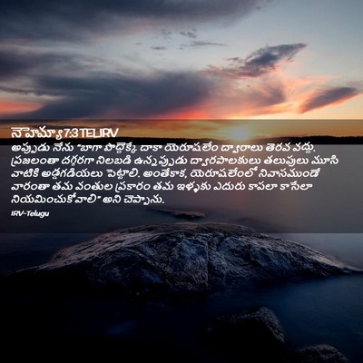 Picture 02 - నెహెమ్యా 7:3 TELIRV - అప్పుడు నేను - Bible Verse Picture