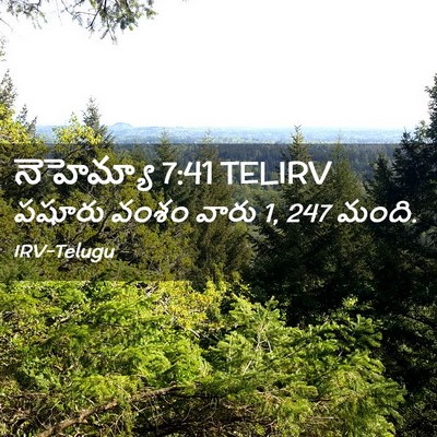 Picture 02 - నెహెమ్యా 7:41 TELIRV - పషూరు వంశం వారు 1, 247 - Bible Verse Picture