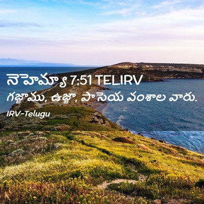 Picture 02 - నెహెమ్యా 7:51 TELIRV - గజ్జాము, ఉజ్జా, - Bible Verse Picture