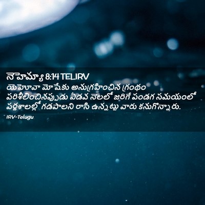 Picture 02 - నెహెమ్యా 8:14 TELIRV - యెహోవా మోషేకు - Bible Verse Picture