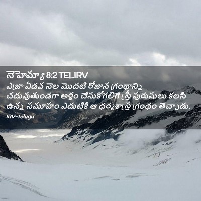 Picture 02 - నెహెమ్యా 8:2 TELIRV - ఎజ్రా ఏడవ నెల - Bible Verse Picture