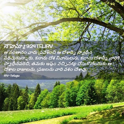 Picture 02 - నెహెమ్యా 9:24 TELIRV - ఆ సంతానం వారు - Bible Verse Picture