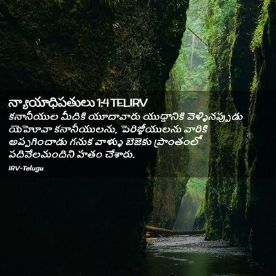 Picture 02 - న్యాయాధిపతులు 1:4 TELIRV - కనానీయుల మీదికి - Bible Verse Picture
