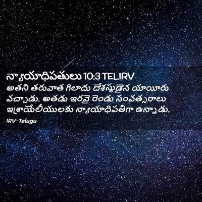 Picture 02 - న్యాయాధిపతులు 10:3 TELIRV - అతని తరువాత - Bible Verse Picture