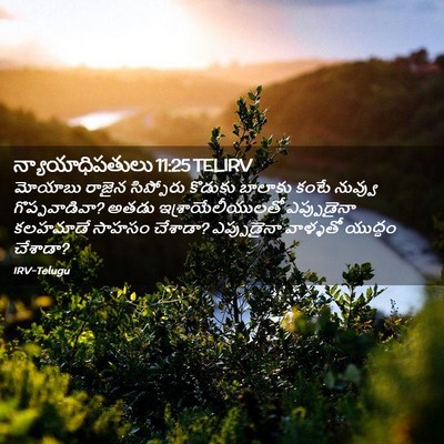 Picture 02 - న్యాయాధిపతులు 11:25 TELIRV - మోయాబు రాజైన - Bible Verse Picture