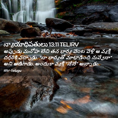 Picture 02 - న్యాయాధిపతులు 13:11 TELIRV - అప్పుడు మనోహ లేచి - Bible Verse Picture