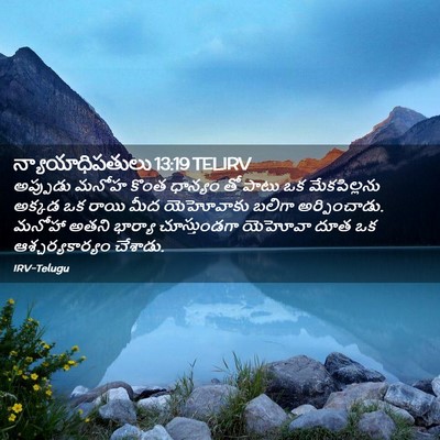 Picture 02 - న్యాయాధిపతులు 13:19 TELIRV - అప్పుడు మనోహ కొంత - Bible Verse Picture