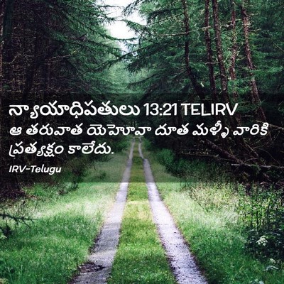 Picture 02 - న్యాయాధిపతులు 13:21 TELIRV - ఆ తరువాత యెహోవా - Bible Verse Picture