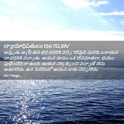 Picture 02 - న్యాయాధిపతులు 13:6 TELIRV - అప్పుడు ఆ స్త్రీ - Bible Verse Picture