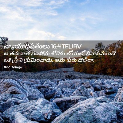 Picture 02 - న్యాయాధిపతులు 16:4 TELIRV - ఆ తరువాత సంసోను - Bible Verse Picture