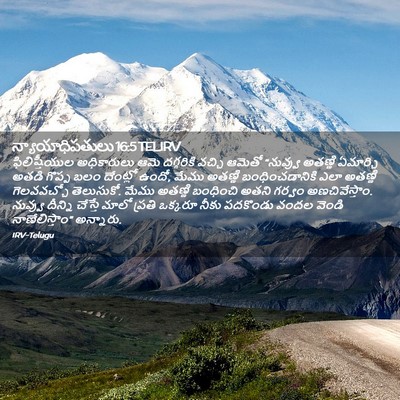 Picture 02 - న్యాయాధిపతులు 16:5 TELIRV - ఫిలిష్తీయుల - Bible Verse Picture