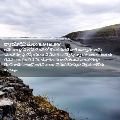 Picture 02 - న్యాయాధిపతులు 16:9 TELIRV - ఆమె ఇంట్లోని - Bible Verse Picture