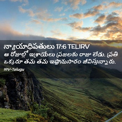 Picture 02 - న్యాయాధిపతులు 17:6 TELIRV - ఆ రోజుల్లో - Bible Verse Picture