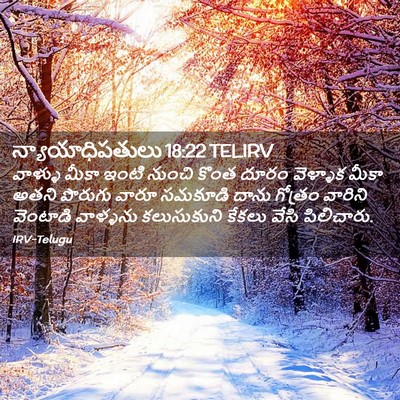 Picture 02 - న్యాయాధిపతులు 18:22 TELIRV - వాళ్ళు మీకా ఇంటి - Bible Verse Picture