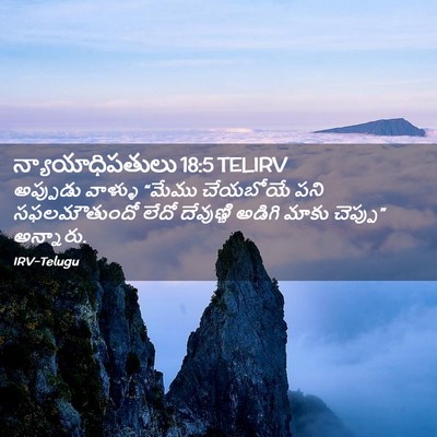 Picture 02 - న్యాయాధిపతులు 18:5 TELIRV - అప్పుడు వాళ్ళు - Bible Verse Picture