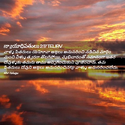 Picture 02 - న్యాయాధిపతులు 2:17 TELIRV - వాళ్ళ పితరులు - Bible Verse Picture