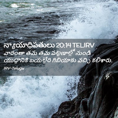 Picture 02 - న్యాయాధిపతులు 20:14 TELIRV - వారంతా తమ తమ - Bible Verse Picture