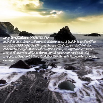 Picture 02 - న్యాయాధిపతులు 20:28 TELIRV - అహరోను మనుమడూ - Bible Verse Picture
