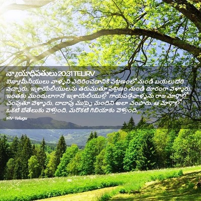 Picture 02 - న్యాయాధిపతులు 20:31 TELIRV - బెన్యామీనీయులు - Bible Verse Picture