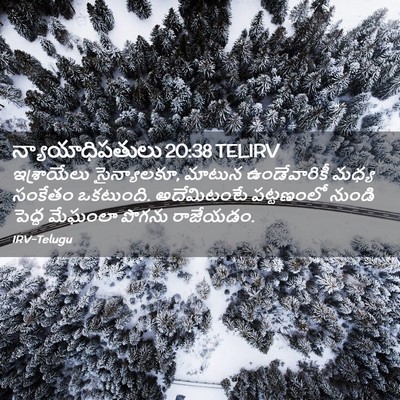 Picture 02 - న్యాయాధిపతులు 20:38 TELIRV - ఇశ్రాయేలు - Bible Verse Picture