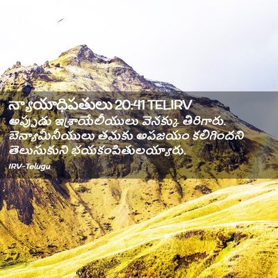Picture 02 - న్యాయాధిపతులు 20:41 TELIRV - అప్పుడు - Bible Verse Picture