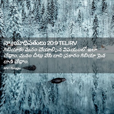 Picture 02 - న్యాయాధిపతులు 20:9 TELIRV - గిబియాకు మనం - Bible Verse Picture