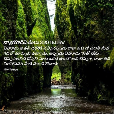 Picture 02 - న్యాయాధిపతులు 3:20 TELIRV - ఏహూదు అతని - Bible Verse Picture