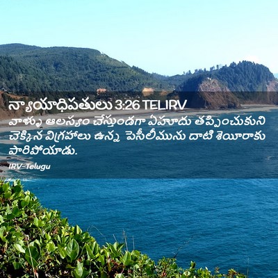 Picture 02 - న్యాయాధిపతులు 3:26 TELIRV - వాళ్ళు ఆలస్యం - Bible Verse Picture