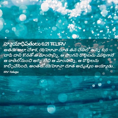 Picture 02 - న్యాయాధిపతులు 6:21 TELIRV - అతడు అలా చేశాక, - Bible Verse Picture