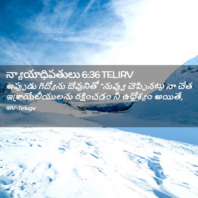 Picture 02 - న్యాయాధిపతులు 6:36 TELIRV - అప్పుడు గిద్యోను - Bible Verse Picture