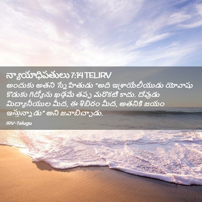 Picture 02 - న్యాయాధిపతులు 7:14 TELIRV - అందుకు అతని - Bible Verse Picture