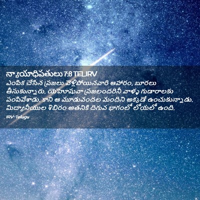 Picture 02 - న్యాయాధిపతులు 7:8 TELIRV - ఎంపిక చేసిన - Bible Verse Picture