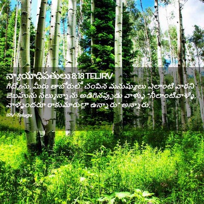 Picture 02 - న్యాయాధిపతులు 8:18 TELIRV - గిద్యోను, మీరు - Bible Verse Picture