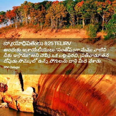 Picture 02 - న్యాయాధిపతులు 8:25 TELIRV - అందుకు - Bible Verse Picture